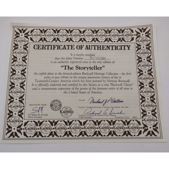 Norman Rockwell 1983 Collector Plate "The Storyteller" - Picture 3 of 11